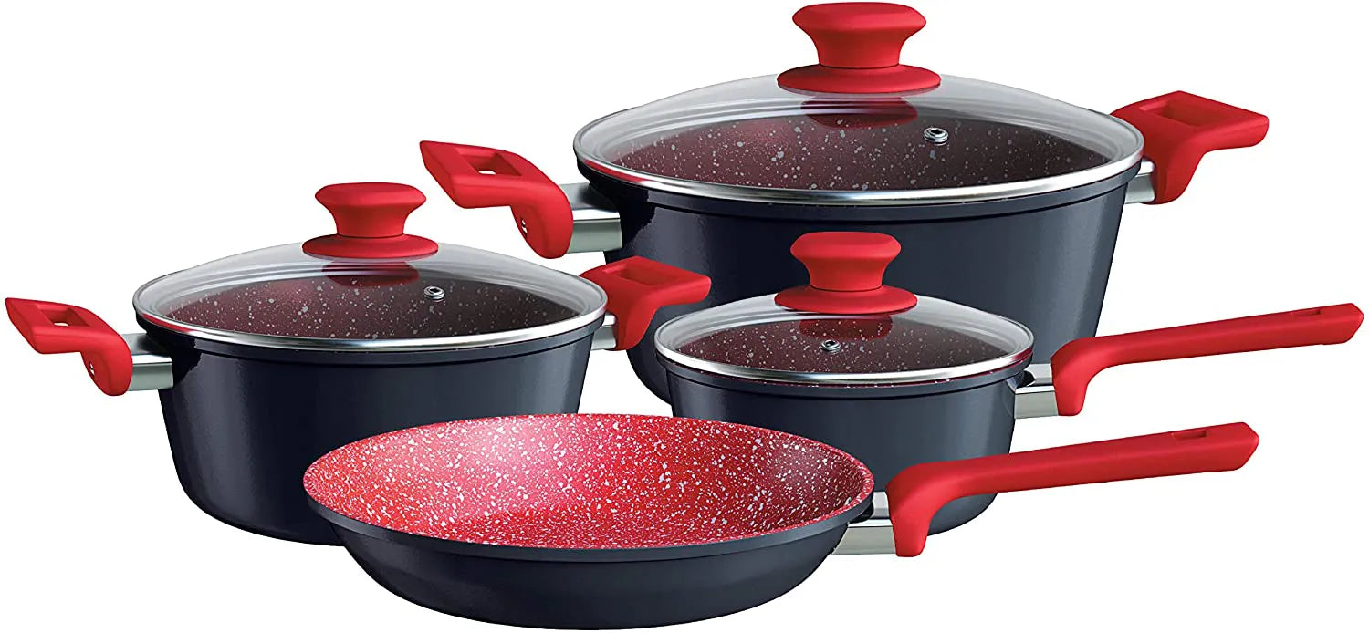 Jogo de Panelas Antiaderente Color Stone Titanio 4 Peças Euro