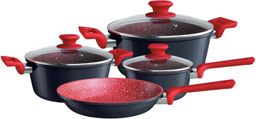 Jogo de Panelas Antiaderente Color Stone Titanio 4 Peças Euro